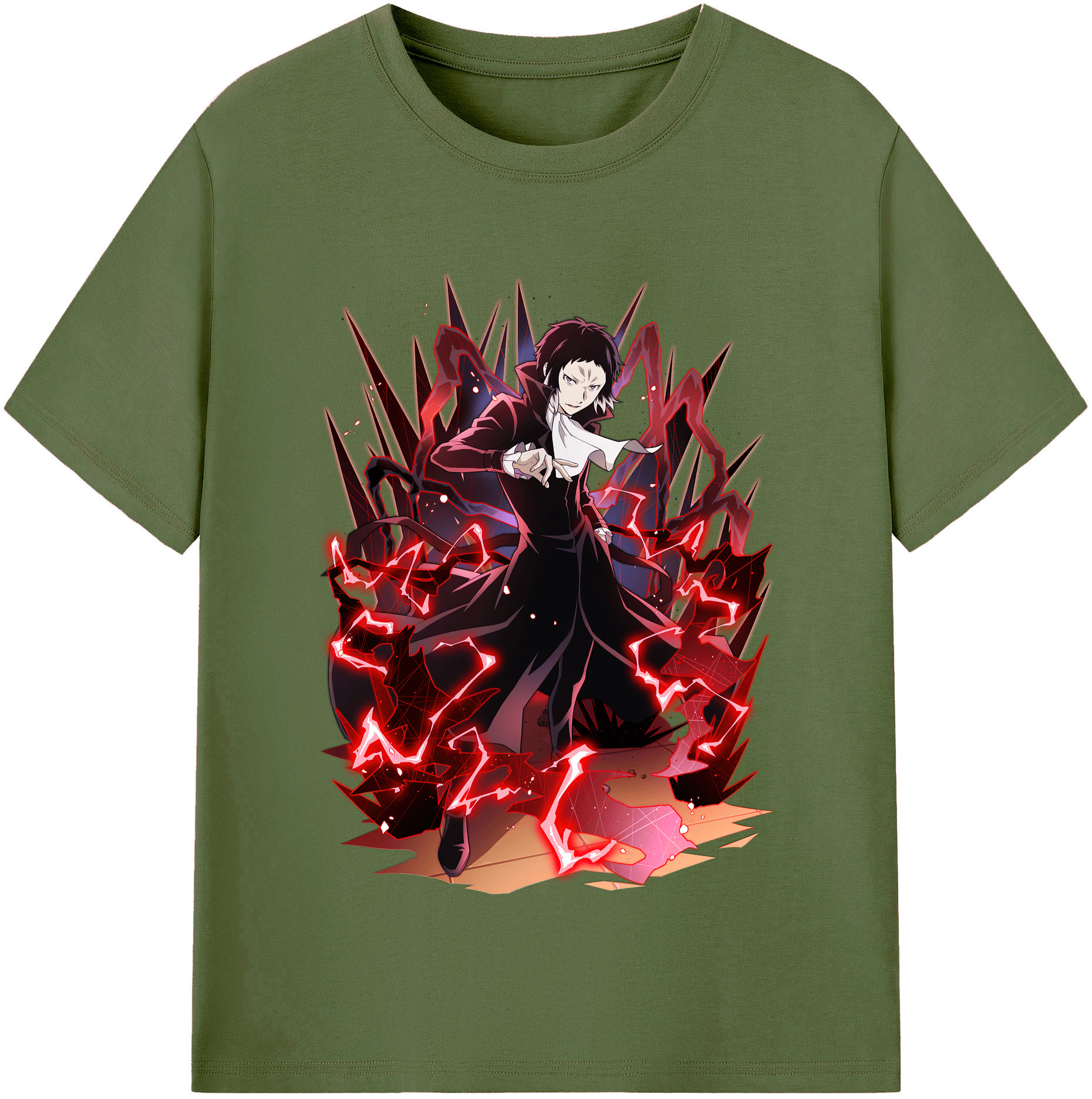（画像用） 文豪ストレイドッグス Bungo Stray Dogs 綿100％半袖Tシャツ（フロントプリント）